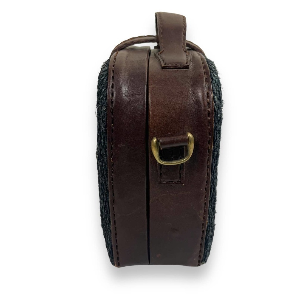 Vintage Structured Sisal and Leather Bag - Picture 8 of 14